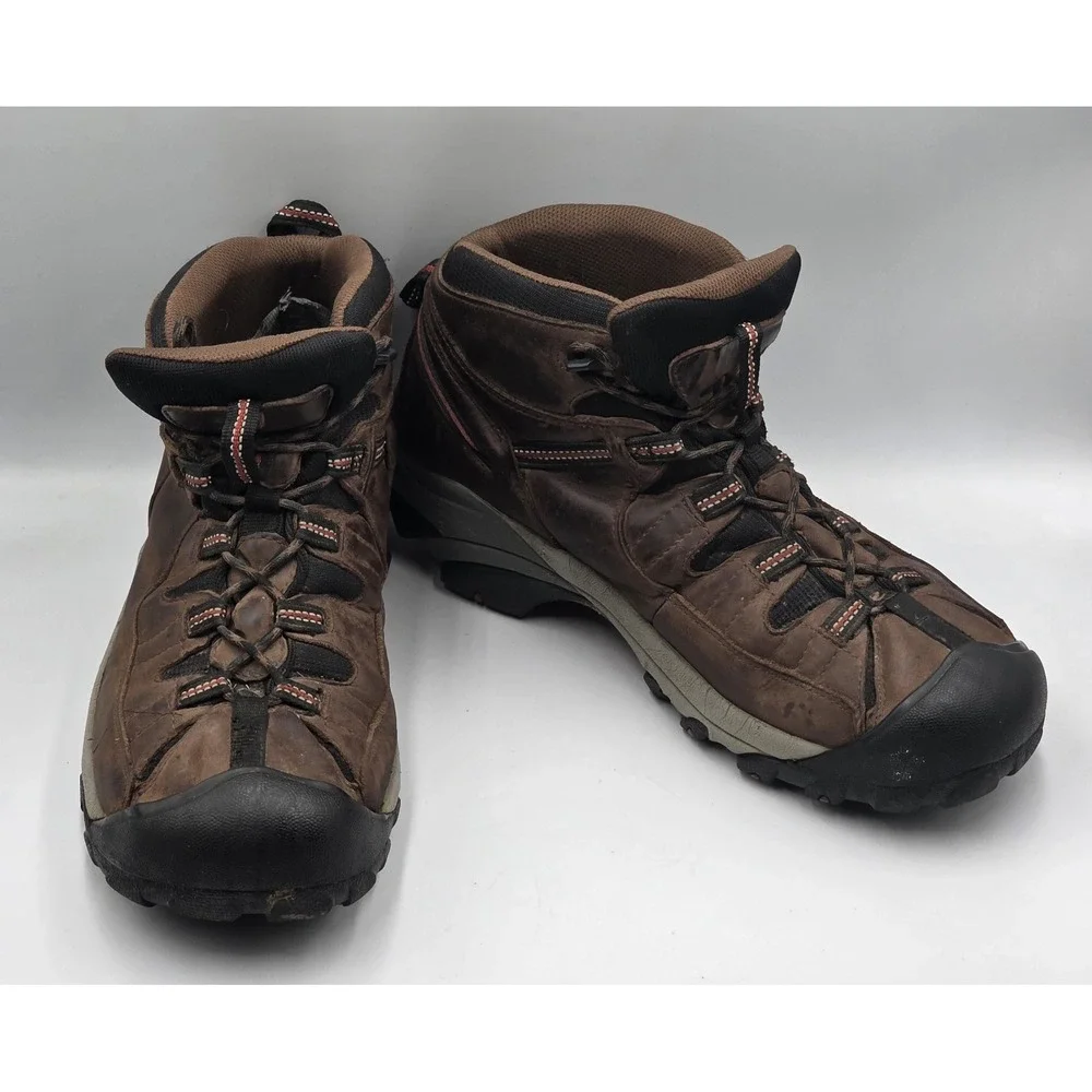 KEEN Targhee II Mid Waterproof Hiking Boots Mens 13 Bison Brown 1010126